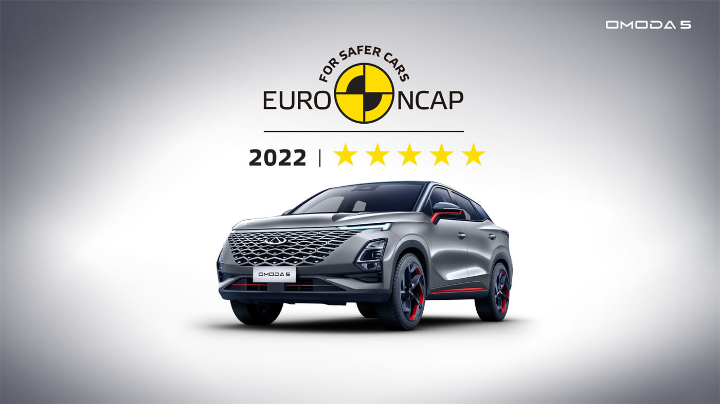 OMODA 5 awarded full five-star Euro NCAP safety rating